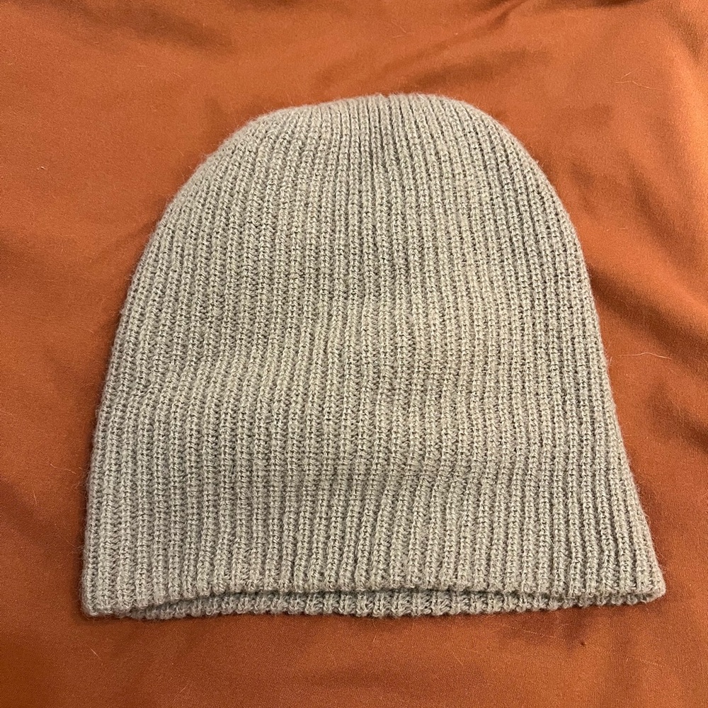 Tan Ribbed Knit Beanie